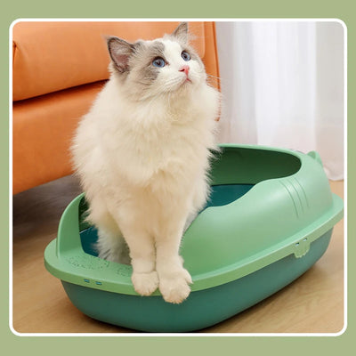 Anti-splash Semi-enclosed Kitten Litter Box