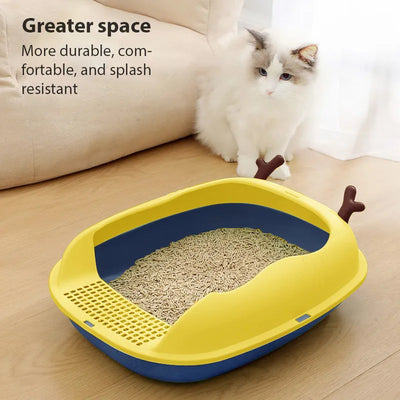 Anti-splash Semi-enclosed Kitten Litter Box